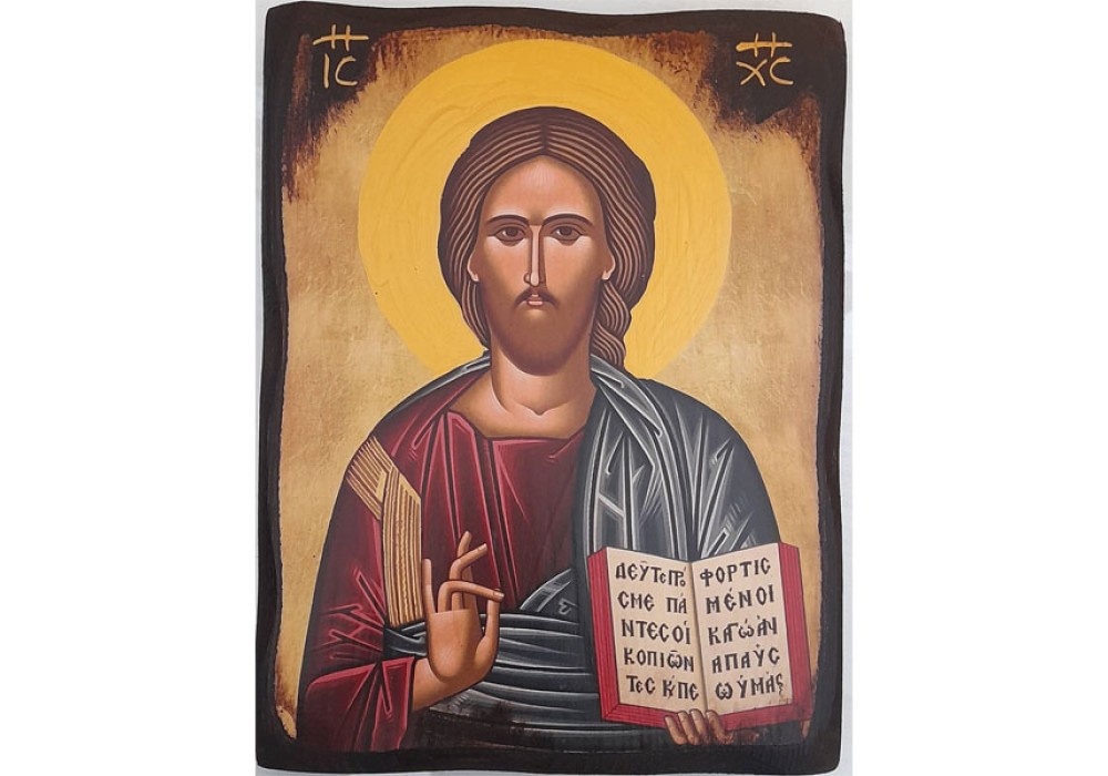 Εικόνες Επιζωγράφισης με παλαίωση Ιησού Χριστός