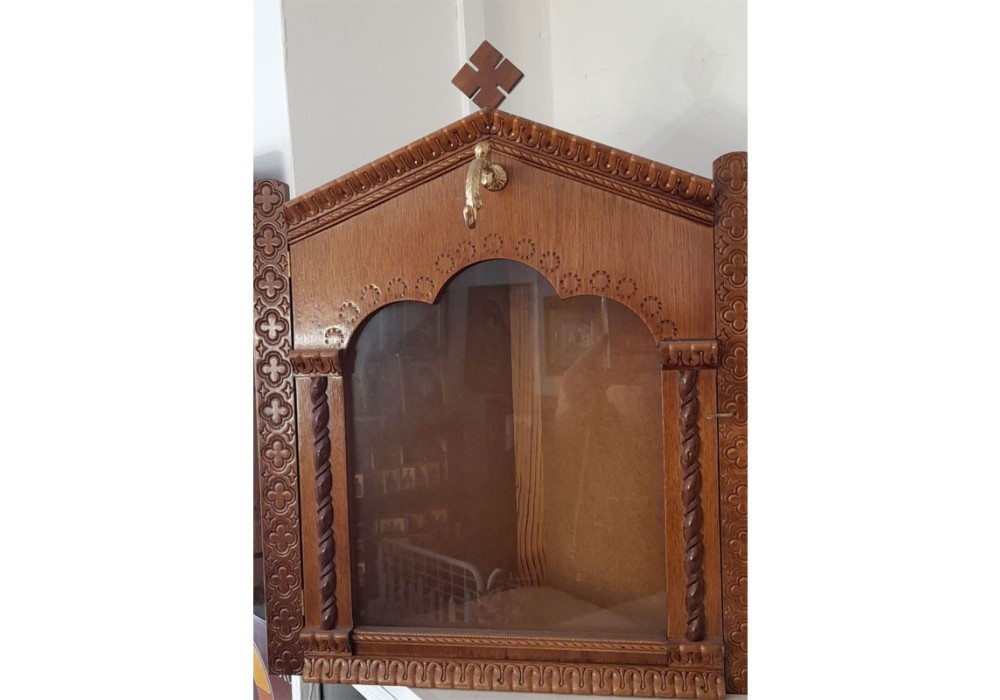 Εικονοστάσι τοίχου μαόνι ξυλόγλυπτο 40x37
