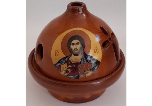 Καντήλι Κεραμικό Καφέ 5